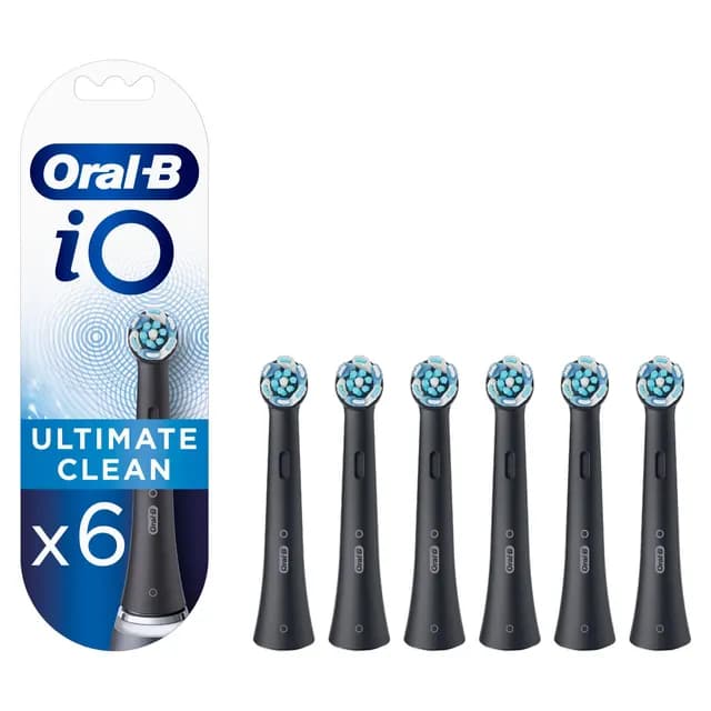 Oral-B iO Ultimate Clean Svarta Borsthuvuden 6-pack