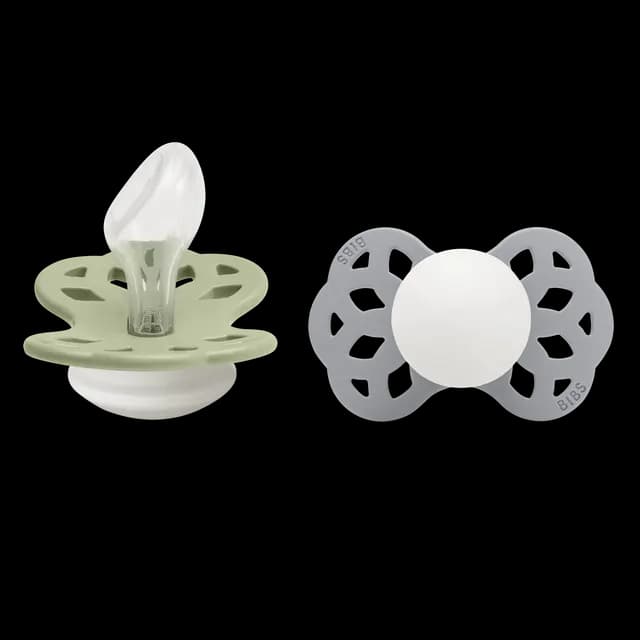 BIBS Infinity Silicone Anatomical Size 2 Sage Glow/Cloud Glow 2-pack