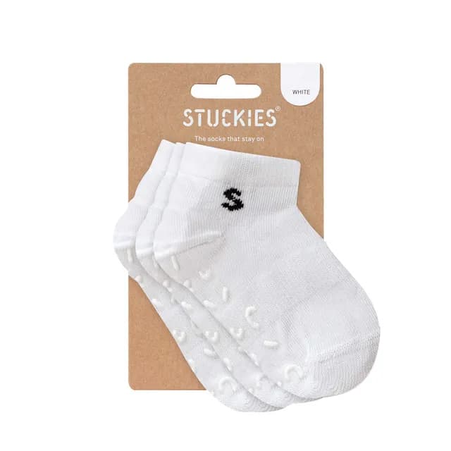 Stuckies Sneaker socks White 25/27 3-4 år
