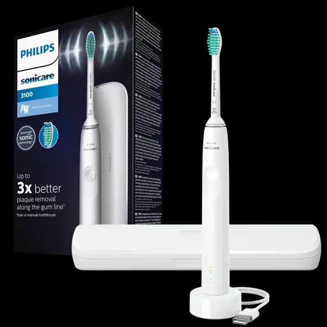 Philips Sonicare 3100 series med resefodral Vit