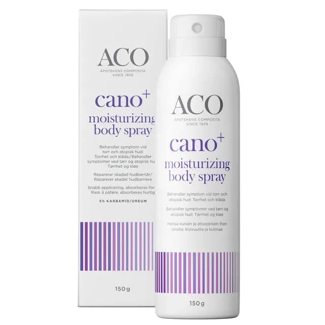ACO Cano+ Moisturizing Body Spray Torr Hud 150 g