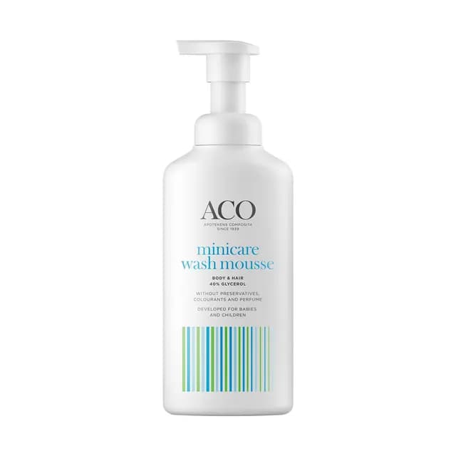 ACO Minicare Wash Mousse Parfymfri Tvättvål Barn 200 ml