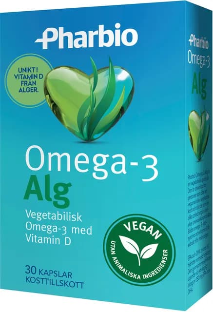 Pharbio Omega-3 Alg 30 kapslar