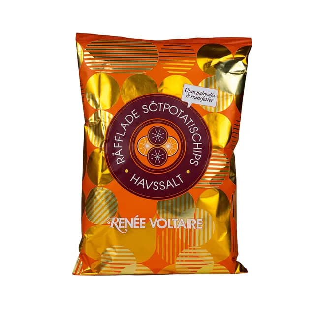 Renée Voltaire Räfflade Sötpotatischips Havssalt 125 g