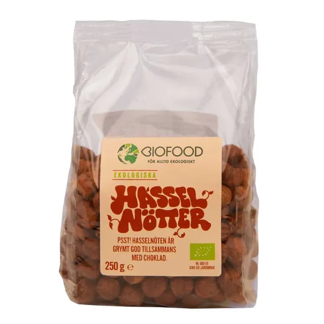Biofood Hasselnötter 250 g