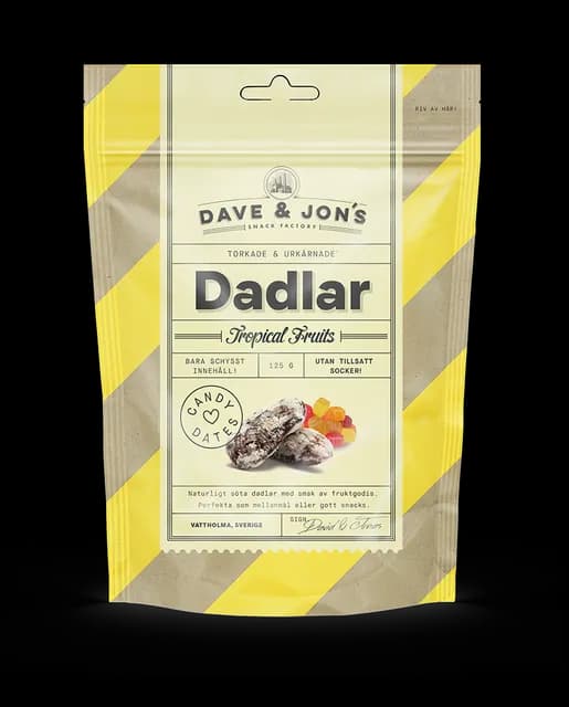 Dave & Jon´s Dadlar Tropical Fruit 125 g