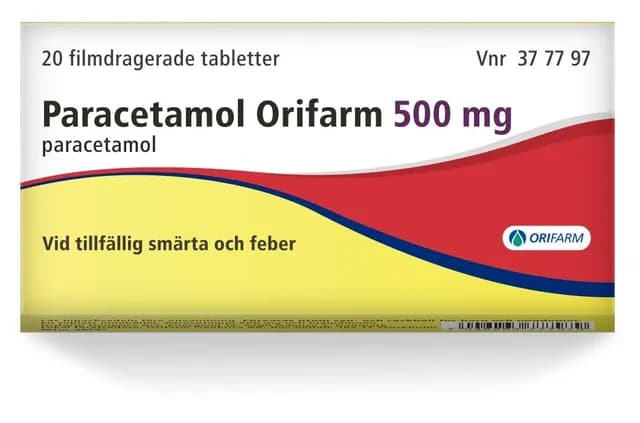 Paracetamol Orifarm, filmdragerad tablett 500 mg 20 st