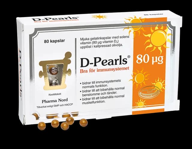 Pharma Nord D-Pearls 80 µg 80 kapslar