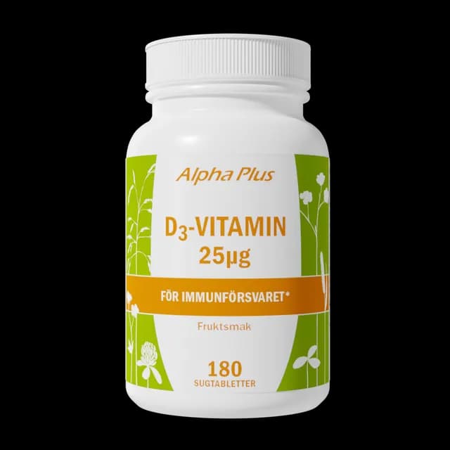 Alpha Plus D3-Vitamin 25 µg 180 sugtabletter