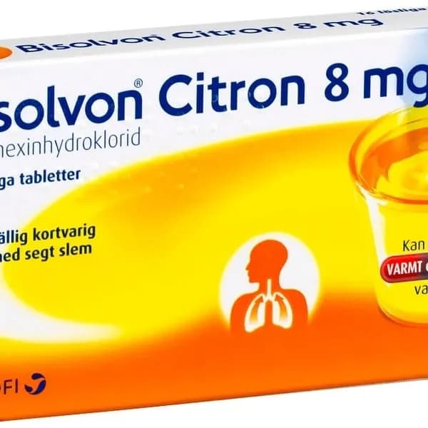 Bisolvon Citron, Löslig tablett 8 mg 16 st