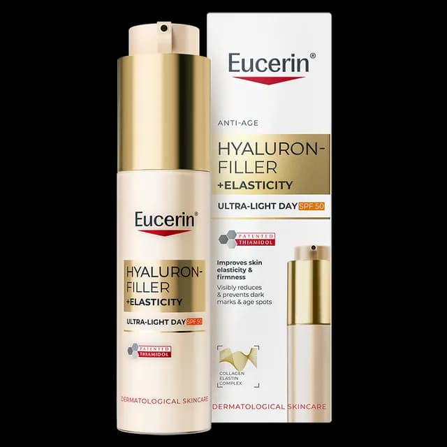 Eucerin Dagkräm Hyaluron-Filler+Elasticity Ultra-Light SPF50+ 50 ml