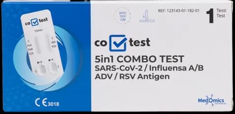 Co-Test 5:1 Influensa A/B, SARS-CoV-2, Adeno och RS-virus