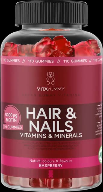 VitaYummy Hair & Nails Raspberry 110 gummies