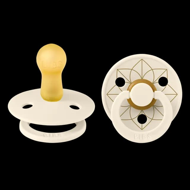 BIBS Studio Colour Noor Latex Size 2 Ivory Gold 2-pack