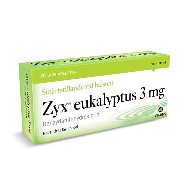 Zyx Eukalyptus sugtablett 3 mg 2 x 10 st