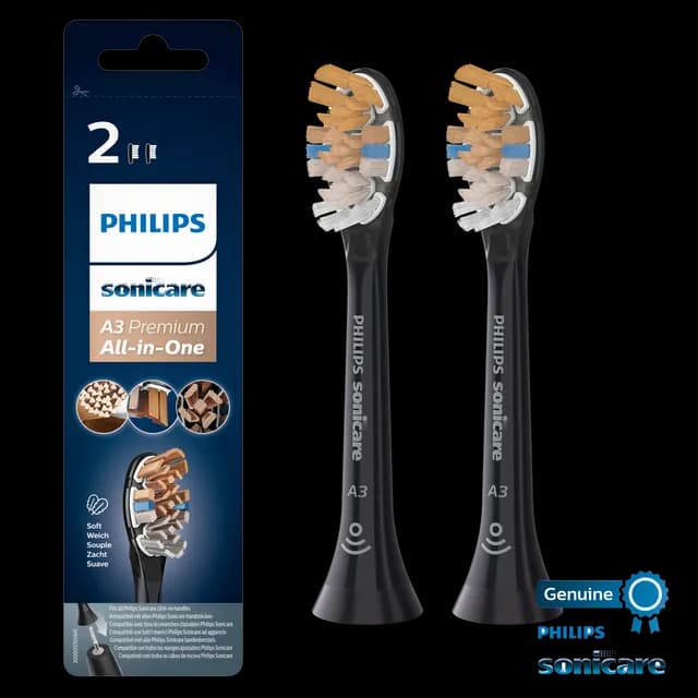 Philips Sonicare borsthuvud A3 Premium All in One Svart