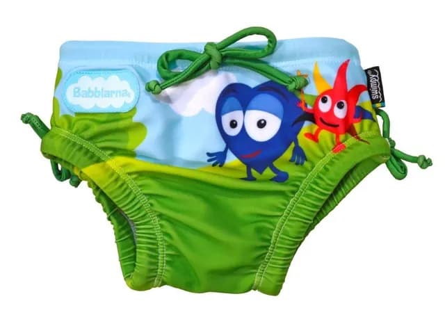 Swimpy Badblöja UV50+ Babblarna Mörkgrön 6-12 mån