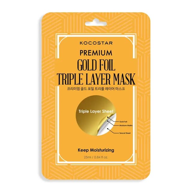 Kocostar Premium Gold Foil Triple Layer Mask 25 ml