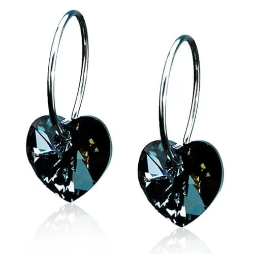 Blomdahl NT Heart 10 mm Black diamond 1 par