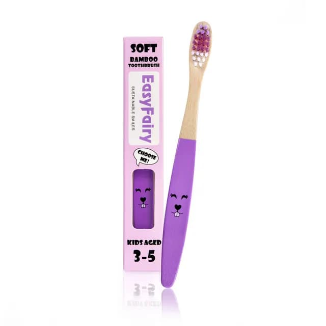 EasyFairy Bambutandborste Purple 3-5 år