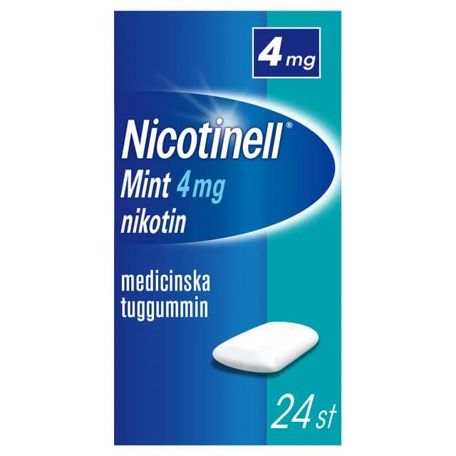 Nicotinell Mint medicinskt tuggummi 4 mg 24 st