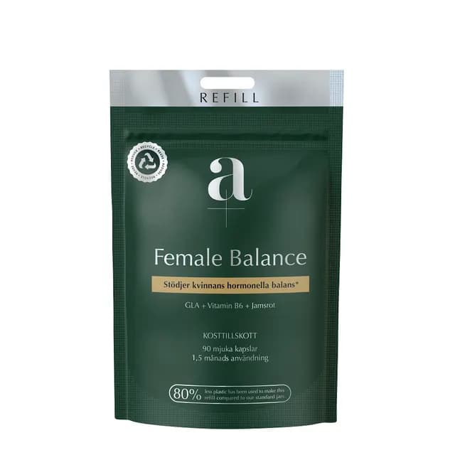 A+ Female Balance refillpåse 90 mjuka kapslar