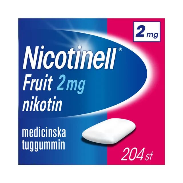 Nicotinell Fruit medicinskt tuggummi 2 mg 204 st