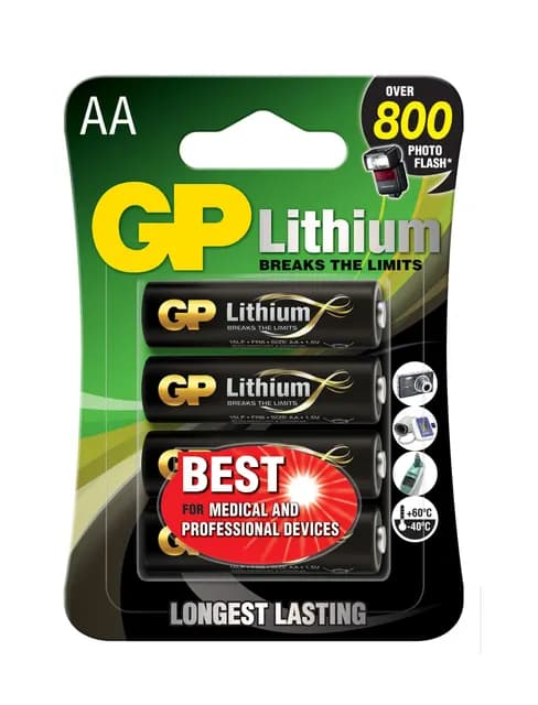 GP AA Litiumbatteri 1.5V, 15LF FR6 4-pack
