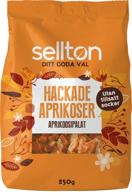 Sellton Hackade Aprikoser 250 g