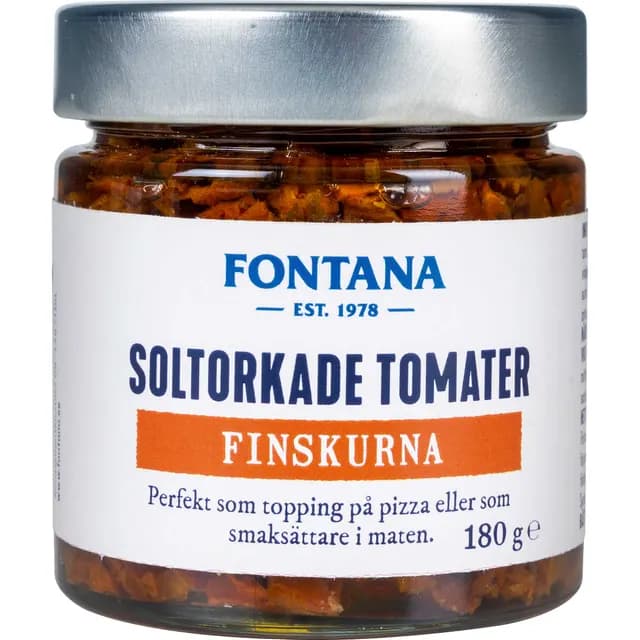 Fontana Soltorkade tomater Finskurna 180 g