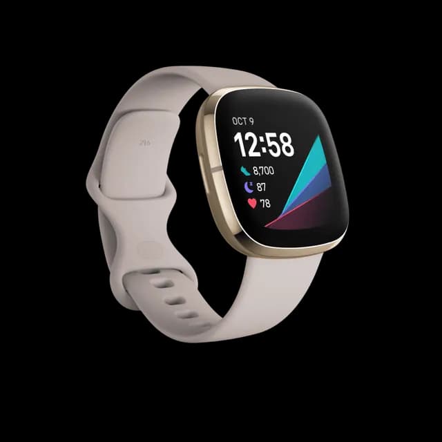 Fitbit Sense - Lunar White/Soft Gold
