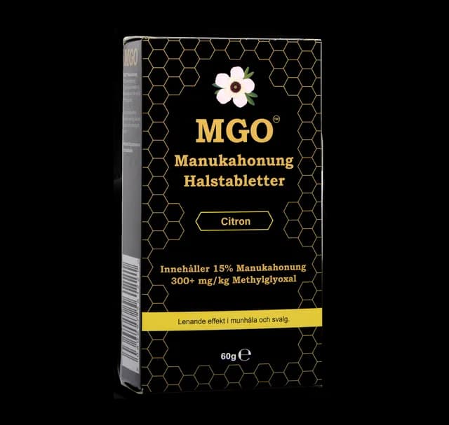 MGO Manukahonung Halstabletter Citron 300+ 60 g