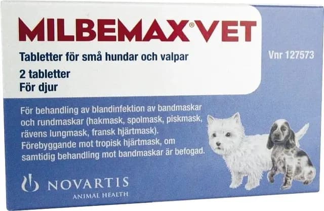 Milbemax Vet. Små Hundar och Valpar Tablett 2 styck