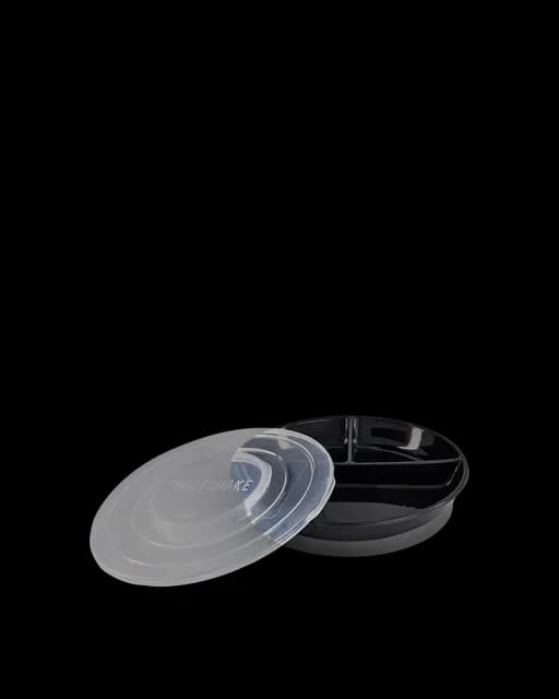 Twistshake Divided Plate 6+m Black