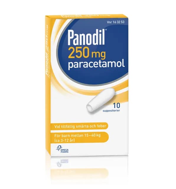 Panodil, suppositorium 250 mg 10 st