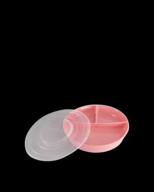 Twistshake Divided Plate 6+m Pastell Rosa