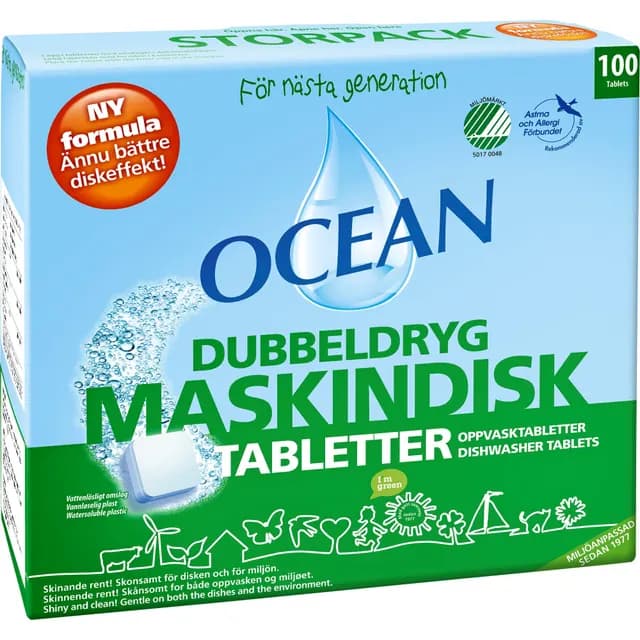 Ocean Maskindisktabletter 100 st