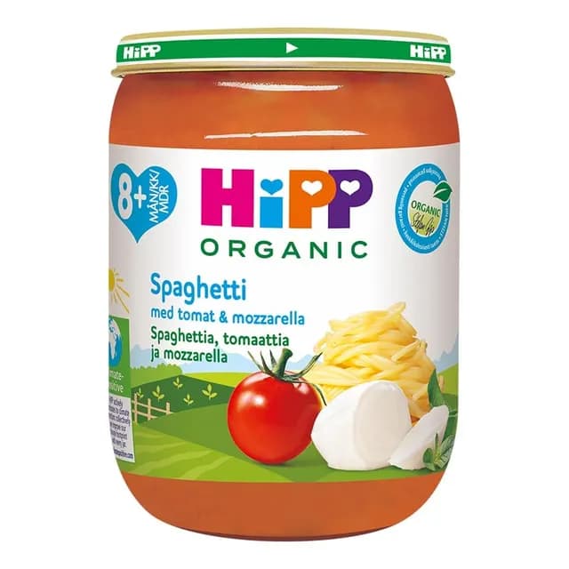 Hipp Spaghetti,Tomat&Mozzarell 8m 190g