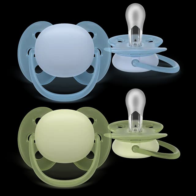 Philips Avent Ultra Soft Napp Grön & Blå 0-6 mån 2-pack
