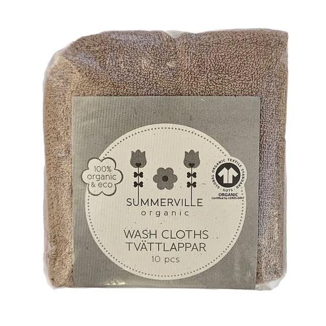 Summerville Tvättlappar Warm Taupe 10-pack