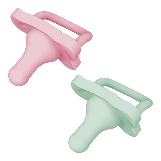 Dr Brown HappyPaci Silicone Soother 0-6m Pink/Green 2-pack