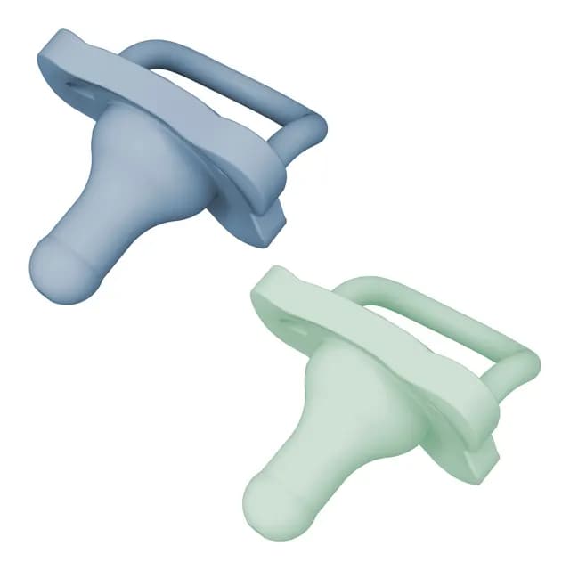 Dr Brown HappyPaci Silicone Soother 0-6m Blue/Green 2-pack