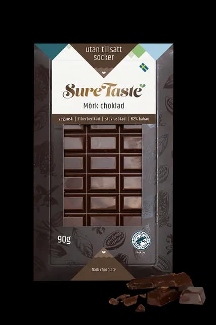 Sure Taste Chokladkaka Mörk Choklad 90 g