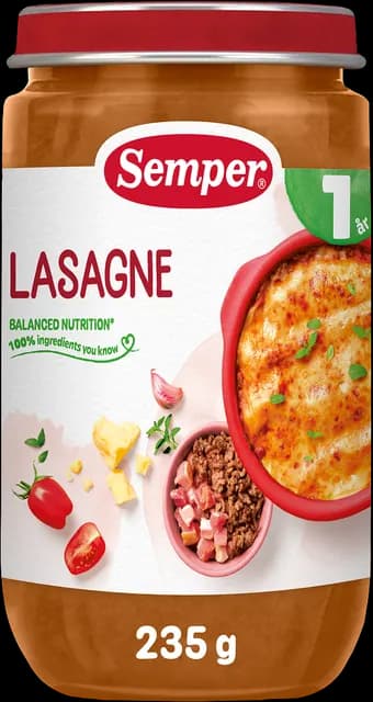 Semper Lasagne 1 år 235 g