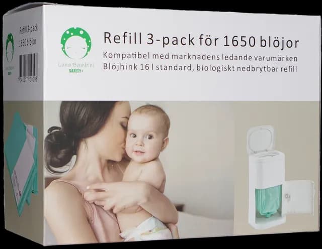 Luna Bambini Refill 3 pack (rymmer 3 x 550 blöjor)