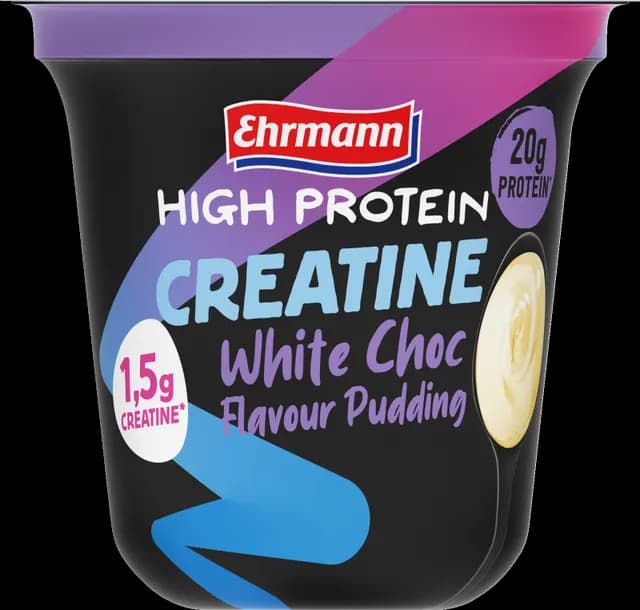 Ehrmann Proteinpudding Vit choklad med Kreatin 230 g