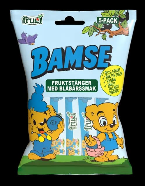 Bamse Fruktstänger med Blåbärsmak 15 g