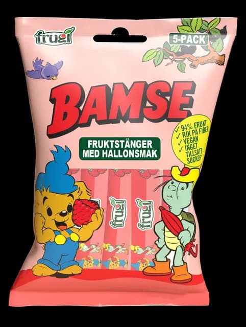 Bamse Fruktstänger med Hallonsmak 15 g