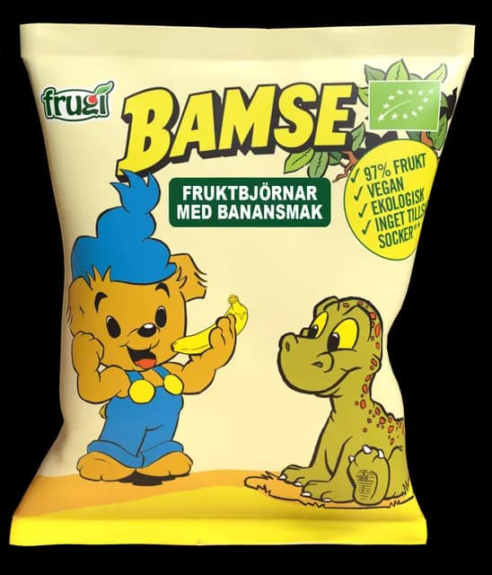 Bamse Fruktbjörnar med Banansmak EKO 40 g