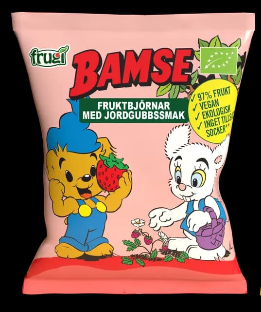 Bamse Fruktbjörnar med Jordgubbssmak EKO 40 g